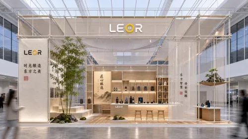 建材/家居/空间设计展 12m x 6m = 72㎡ 雅致新中式 AI展台设计效果图