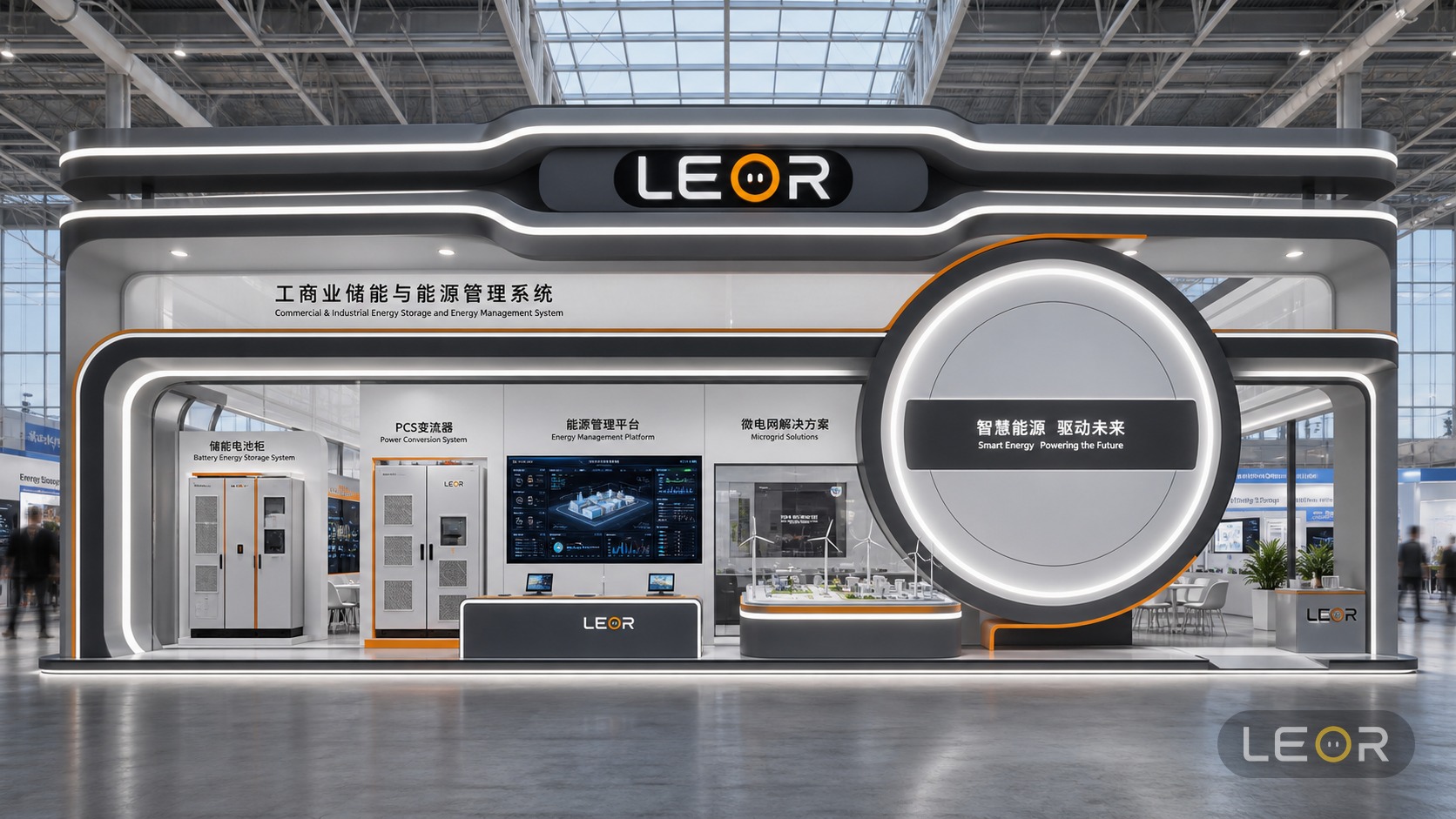 建材/家居/空间设计展 12m x 8m = 96㎡ 构造实验主义 AI展台设计效果图