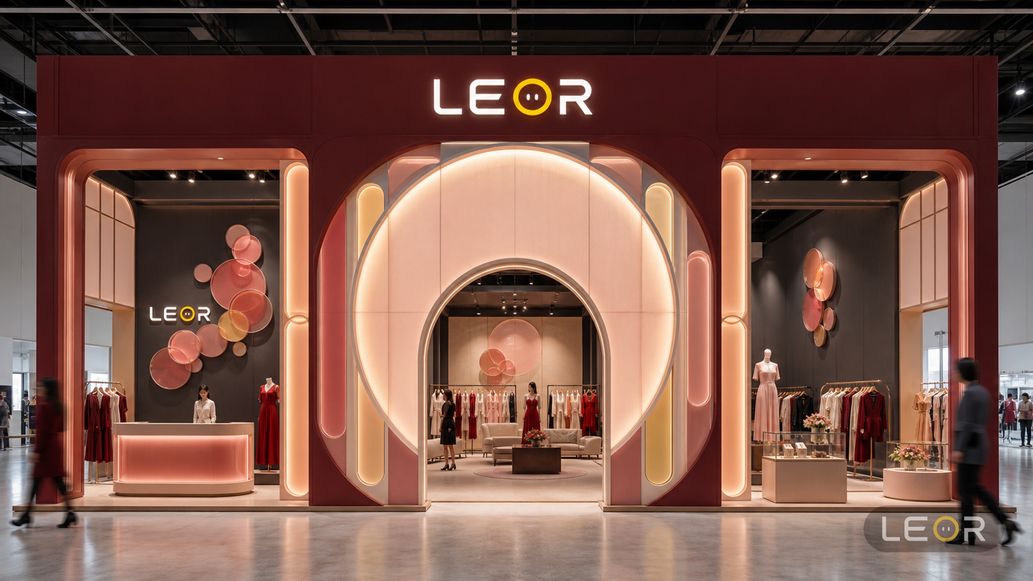 美博会/美妆个护展 12m x 6m = 72㎡ 高端轻奢 AI展台设计效果图