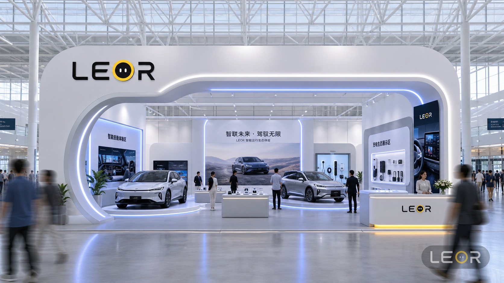 建材/家居/空间设计展 12m x 6m = 72㎡ 建筑极简主义 AI展台设计效果图