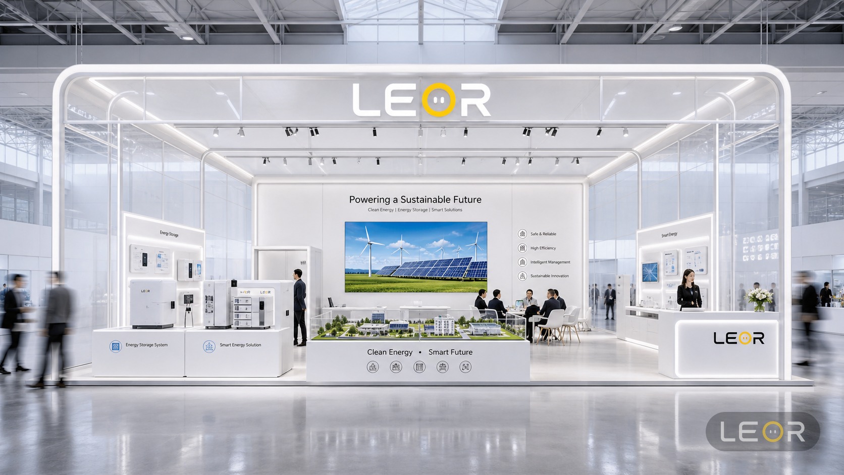 建材/家居/空间设计展 15m x 8m = 120㎡ 建筑极简主义 AI展台设计效果图